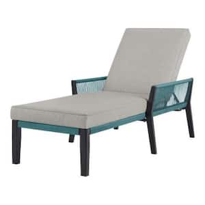 Heather Glen Metal Outdoor Lounge Chair with Cushion Guard Stone Grey Cushions