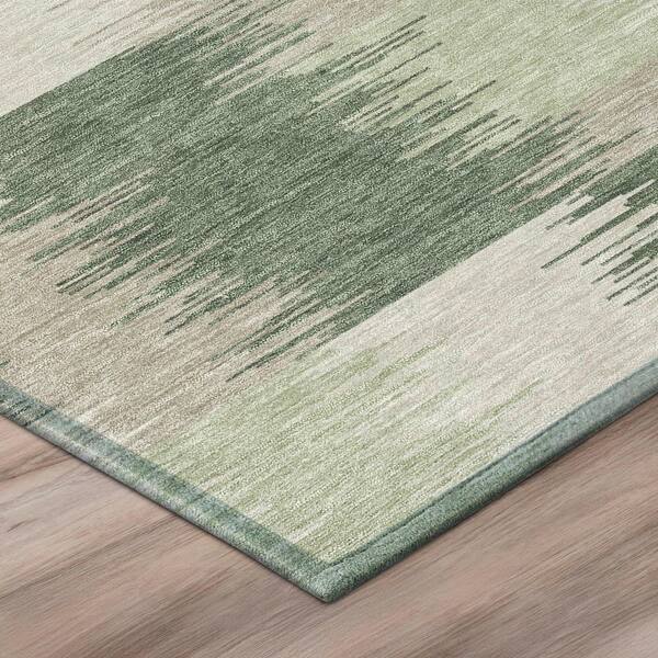 Chantille Machine Washable Indoor/Outdoor Abstract ACN2912 Basil 5 ft. x 7 ft. 6 in. Area Rug