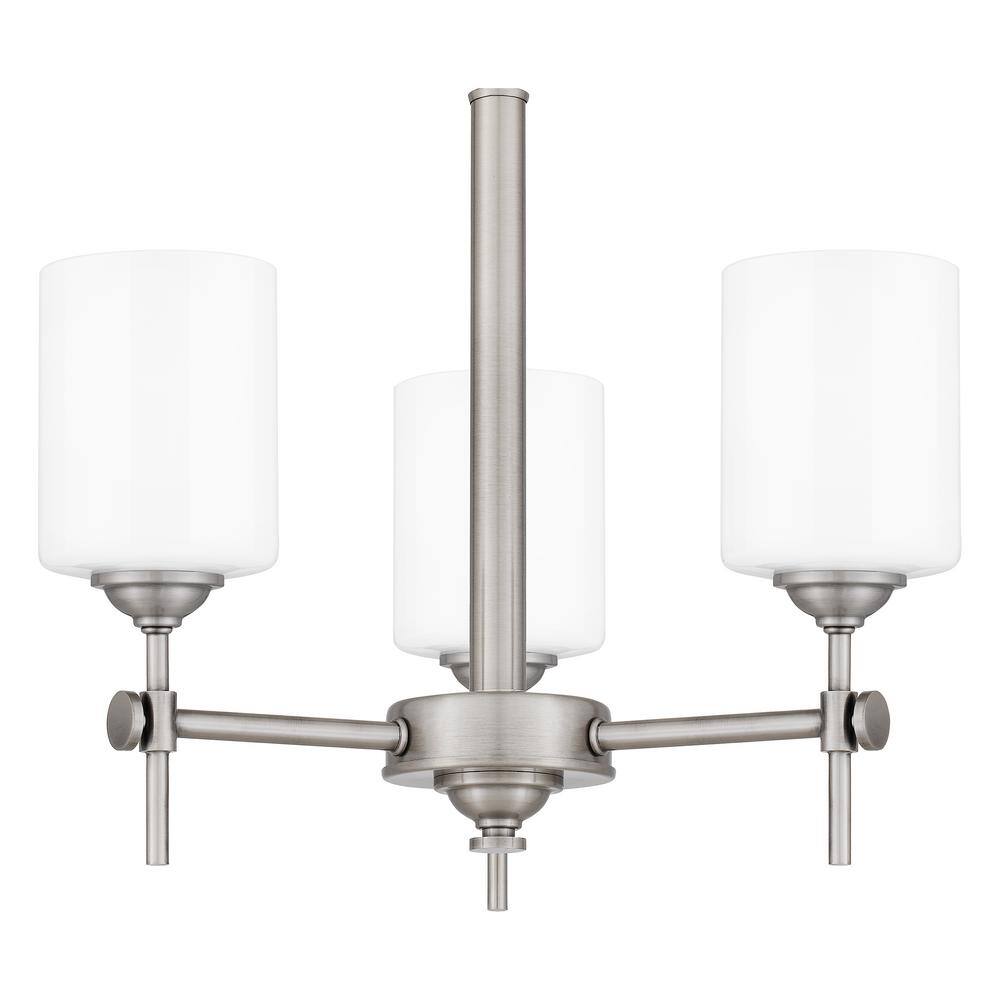 Aria 17" Polished Nickel and Glass 3-Light Pendant