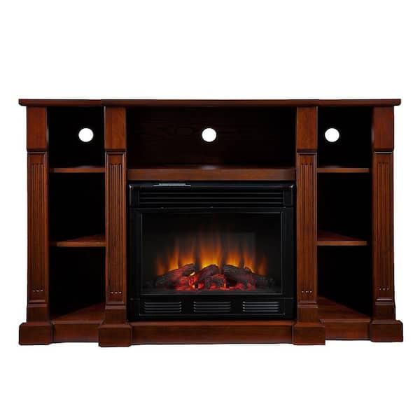 Southern Enterprises Kendall 52 in. Media Console Electric Fireplace in Espresso