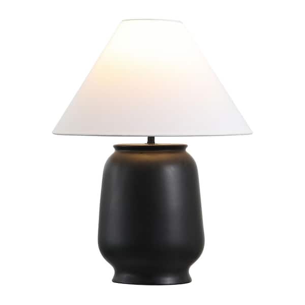 Mattie 20.75 in. Black Table Lamp