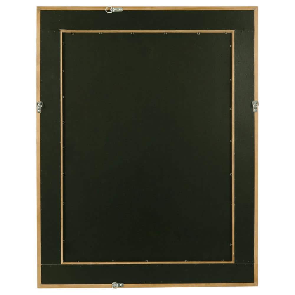 Natural Wood and Rattan Framed Full Length Rectangular Mirror
