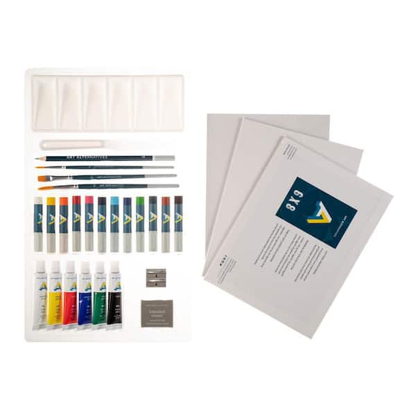 Set for Artists Watercolor Paint Set, 48 Vivid Colors in Portable Box and  30 Acrylic Paint Pens Extra Fine Tip for Kids Craft, Art Project 