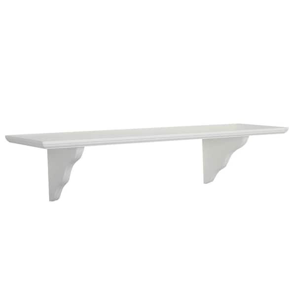 Home Decorators Collection 7.5 in. D x 23 in. L x 5/8 in. H White Classic Shelf Kit