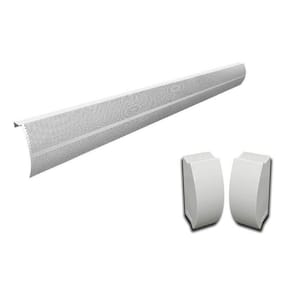 Elliptus Series 6 ft. Galvanized Steel Easy Slip-On Baseboard Heater Cover, Left and Right Endcaps [1] Cover,[2] Endcaps