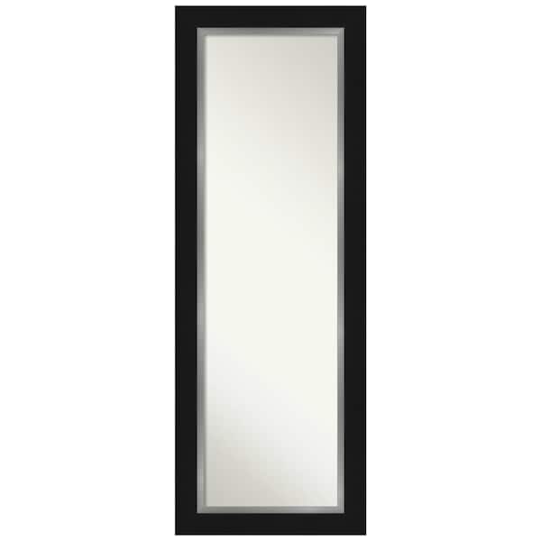 Amanti Art Large Rectangle Silver BlackSilver Metallic Modern Mirror (53.25 in. H x 19.25 in. W)