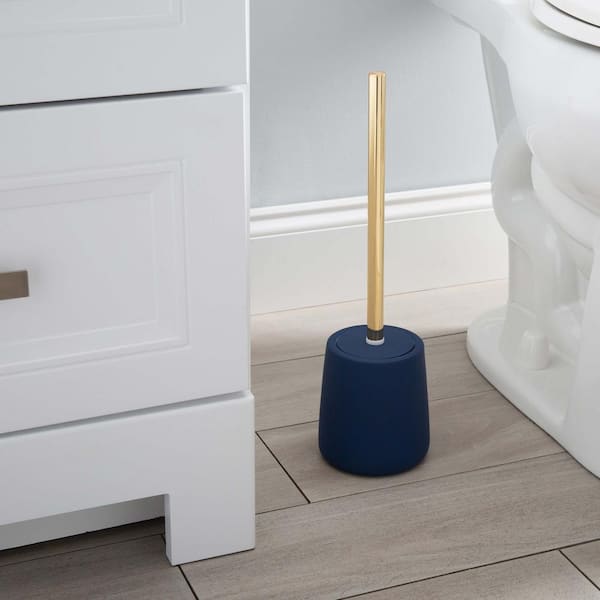 ruiling 10 in. Wall-Mounted Toilet Brush and Holder Freestanding