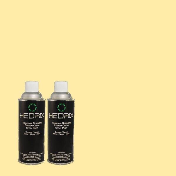 Hedrix 11 oz. Match of 350B-4 Lemon Souffle Low Lustre Custom Spray Paint (2-Pack)
