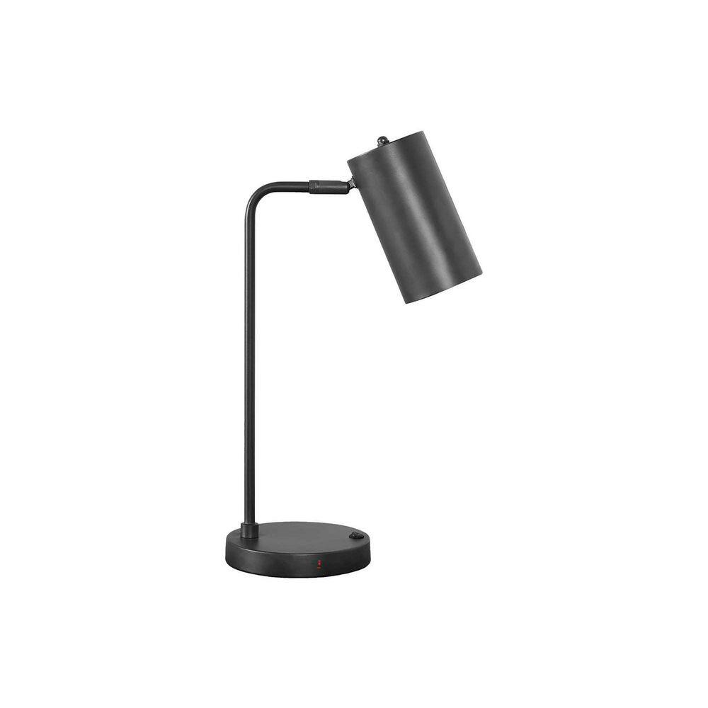Modern 18 in. H Table Lamp with Grey Shade, Usb Port Included, Grey Metal, Task & Reading price history on PriceWatchPro