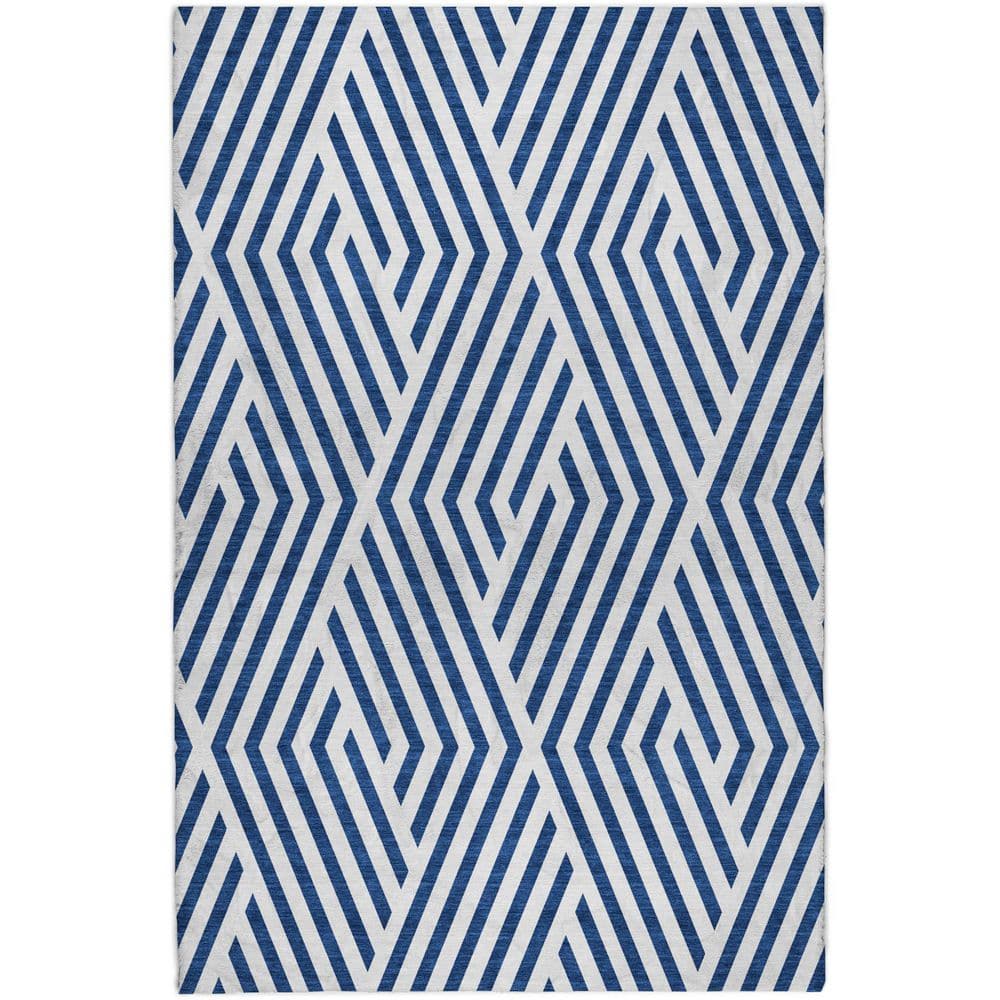 Dream Shag Premium Machine Washable Abstract ADS550 Navy 10 ft. x 14 ft. Area Rug price history on PriceWatchPro