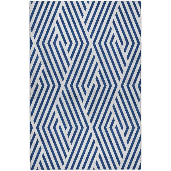 Dream Shag Premium Machine Washable Abstract ADS550 Navy 10 ft. x 14 ft. Area Rug