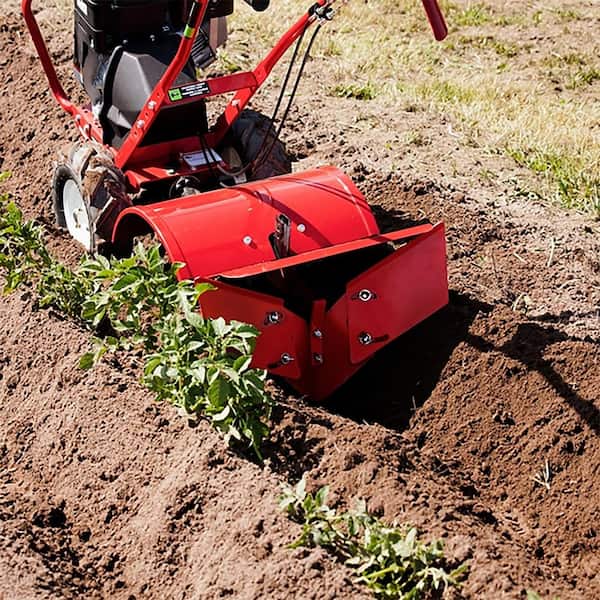 Image of Electric tiller with rear-mounted tiller attachment