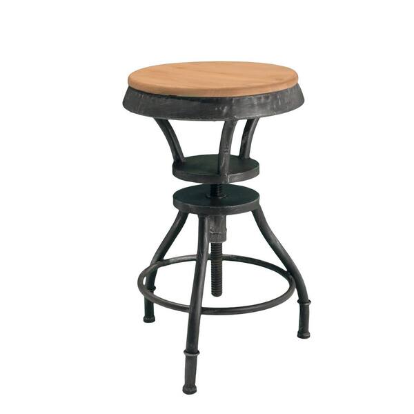 Noble House Lucian 31 in. Natural Adjustable Bar Stool