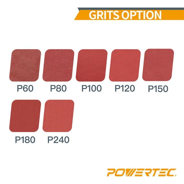 POWERTEC 5 in. 9-Holes 120-Grit A/O Hook and Loop Disc for Festool