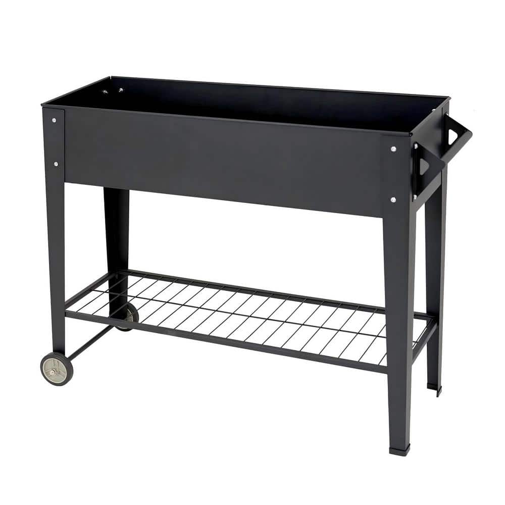 37.4 in. W x 14.6 in. D x 31.6 in. H Metall Garden Planter Box Outdoor Rais