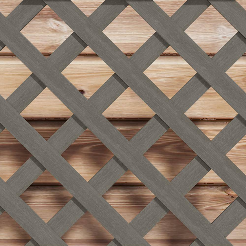 Dark Gray Wood Raised Garden Bed with Trellis