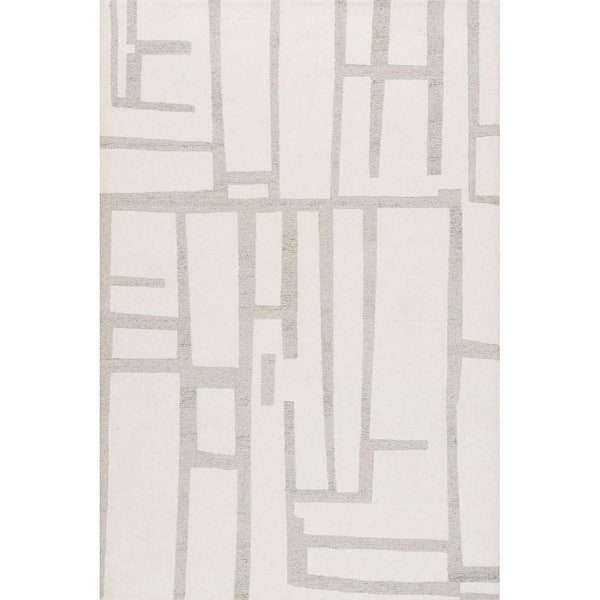 Aeris Modern Geometric Area Ivory 4 ft. x 6 ft. Indoor Area Rug