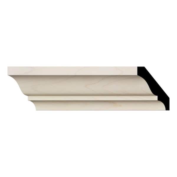 Ekena Millwork WM52 0.56 in. D x 2.75 in. W x 96 in. L Wood Maple Crown Moulding