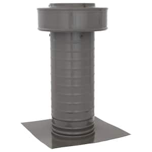 5 in. Dia Keepa Vent an Aluminum Static Roof Vent for Flat Roofs in Weatherwood