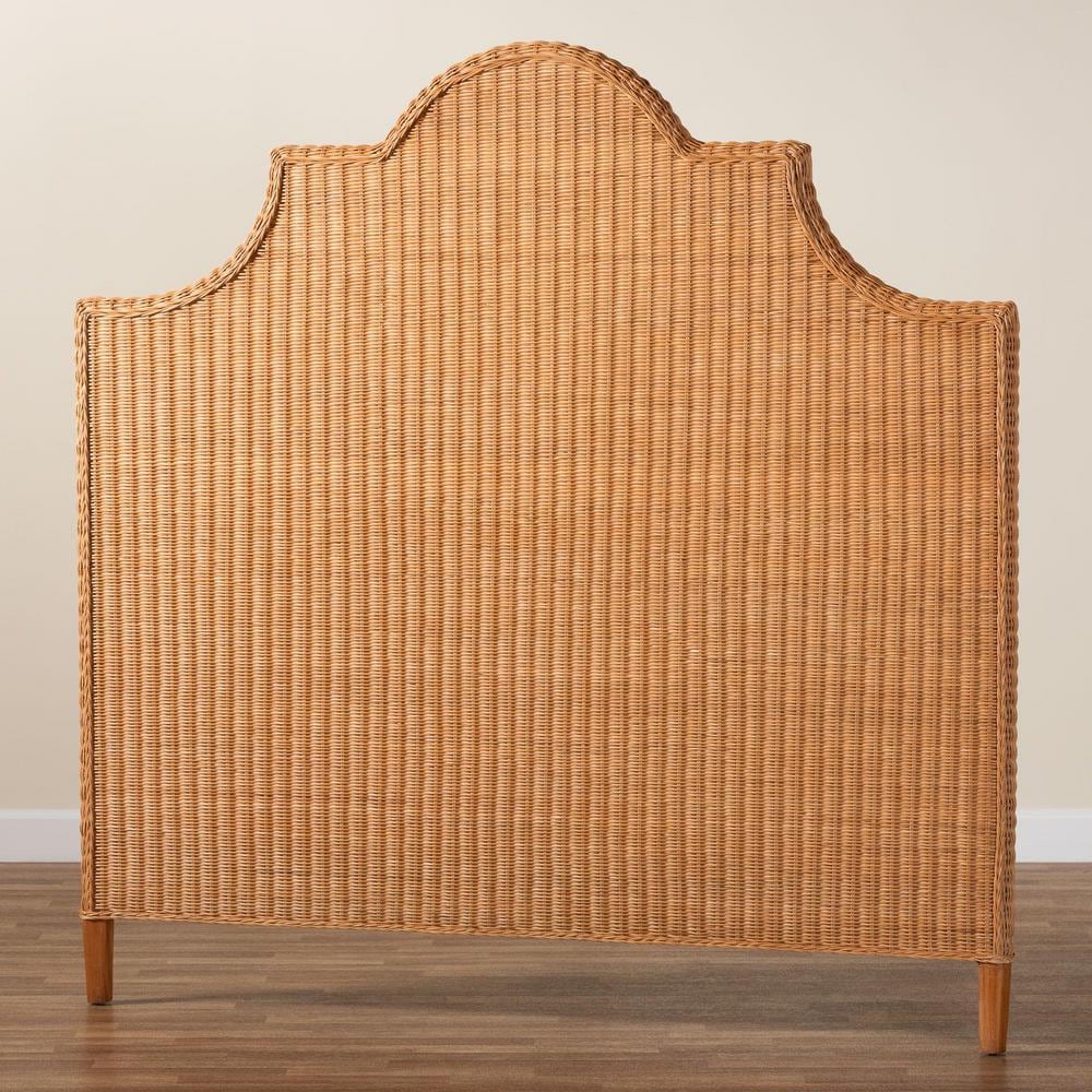 Melanie Light Honey Brown Rattan King Standalone Headboard - thumbnail 5