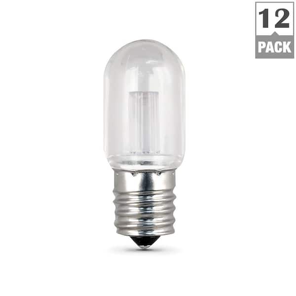 Feit Electric 15-Watt Equivalent T7 Clear Glass Intermediate E17 Base Appliance LED Light Bulb, Warm White 3000K (12-Pack)