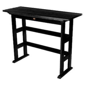 Lehigh Black Rectangular Recycled Plastic Outdoor Bar Height Dining Table