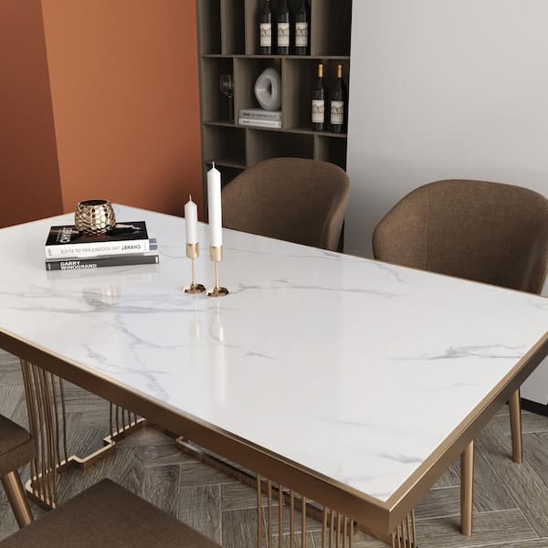 15.75 in. x 196.85 in. Peel and Stick Kitchen Wallpaper, High Temperature Resistant, Easy to Clean, White Marble