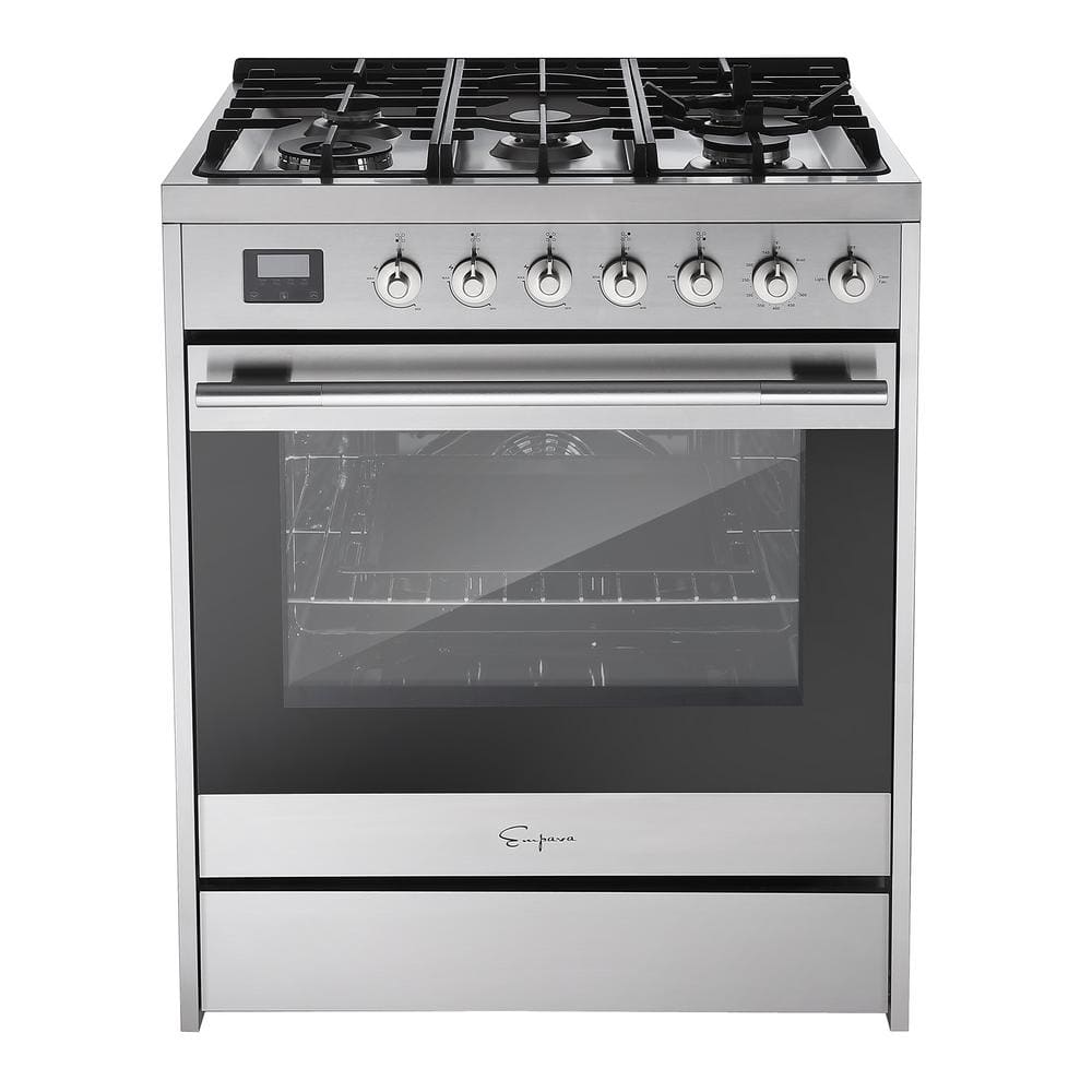 Empava 30 in. 4.2 cu. ft. Slide-In Single Oven Gas Range with 4 Sealed  Burners in Stainless Steel EPV-30GR03 - The Home Depot