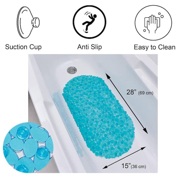 SlipX Solutions Blue Bubble Bath Mat