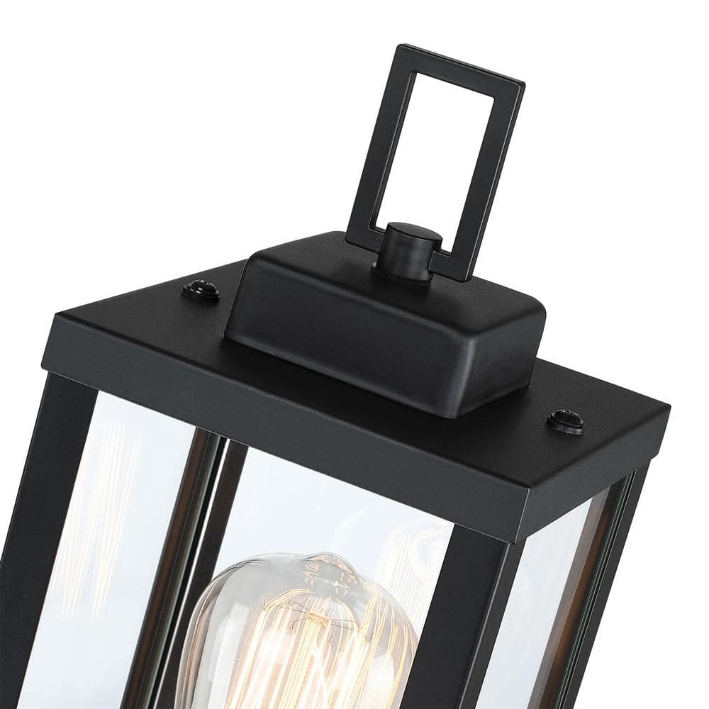 Hukoro Martin 16.5" Matte Black Metal Outdoor Post Light