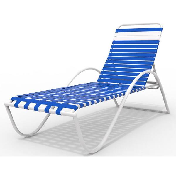 hampton bay commercial aluminum strap outdoor chaise lounge