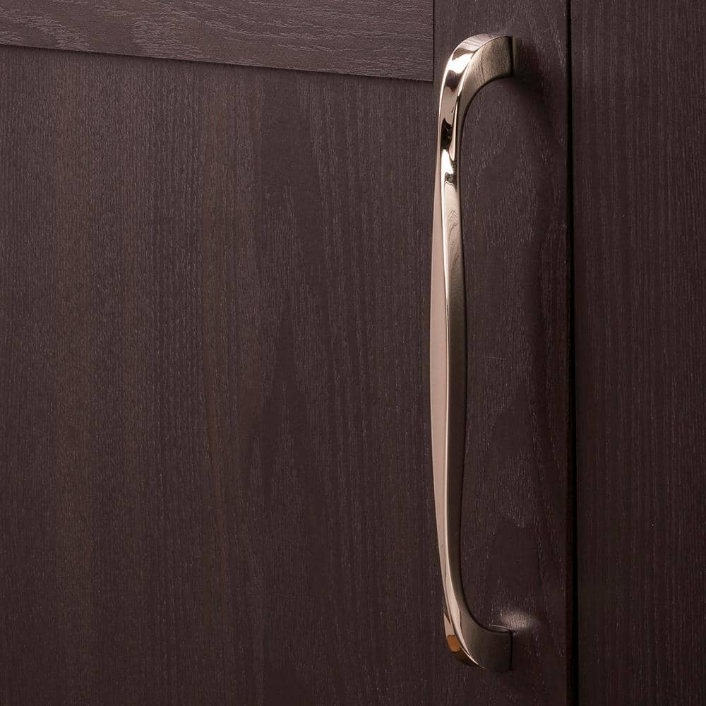 Twist Polished Nickel Arch Cabinet Bar Pulls with Mounting Hardware