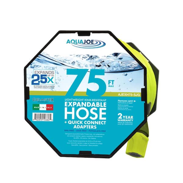 Sun Joe 1/2 in. x 75 ft. Expandable Gelastex Lightweight KinkFree Hose