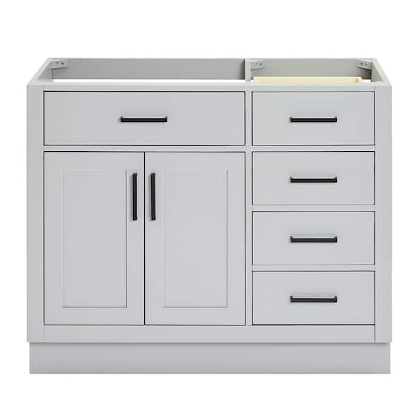 ARIEL Hamlet 42 in. W x 21.5 in. D x 34.5 in. H Freestanding Bath Vanity  Cabinet Only in Grey F043S-BC-GRY - The Home Depot