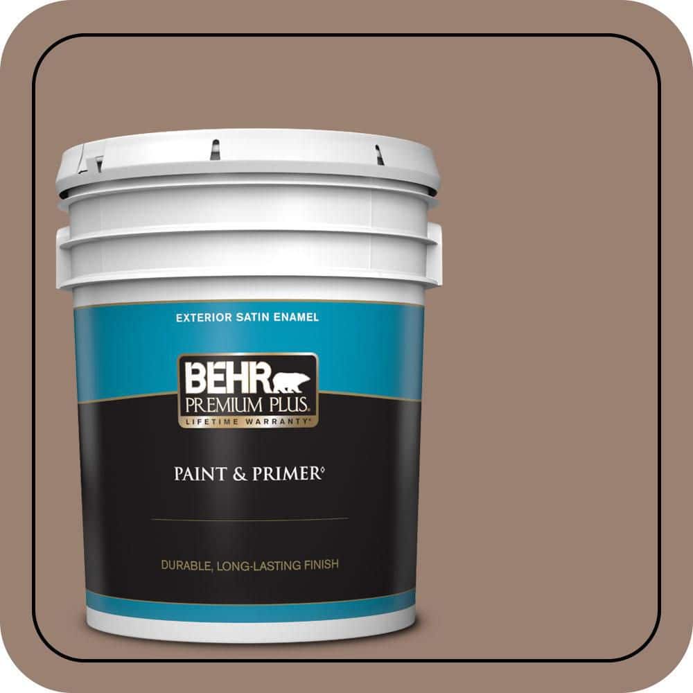 5 gal. #N190-5 Frontier Brown Satin Enamel Exterior Paint & Primer price history on PriceWatchPro