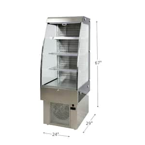 22in.W 8.8 cu.ft. Open Air Grab and Go Refrigerator in stainless