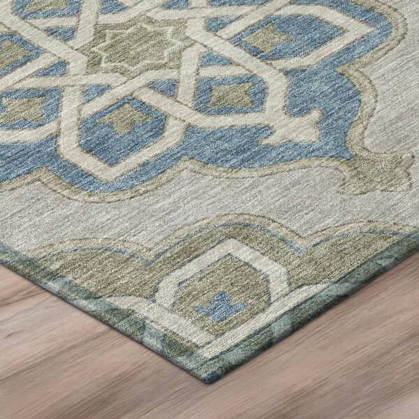 Chantille Machine Washable Indoor/Outdoor Abstract ACN3031 Gray 8 ft. x 10 ft. Area Rug
