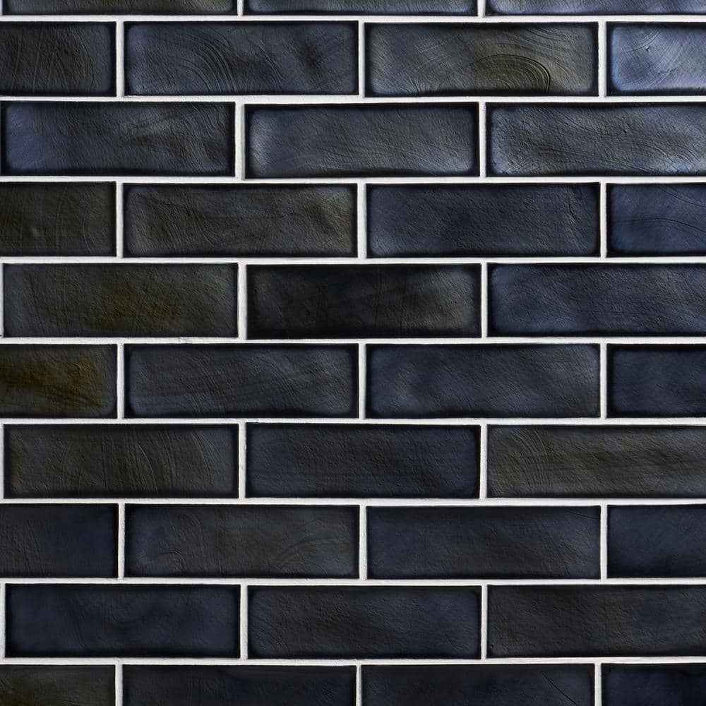 Glamor Iridescent Night Black 11.81 in. x 11.81 in. Polished Glass Wall Mosaic Tile (0.96 sq. ft./Each) price history on PriceWatchPro
