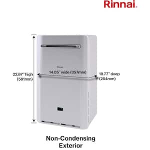 High Efficiency Non-Condensing 9.8 GPM Residential 199,000 BTU Exterior Natural Gas Tankless Water Heater
