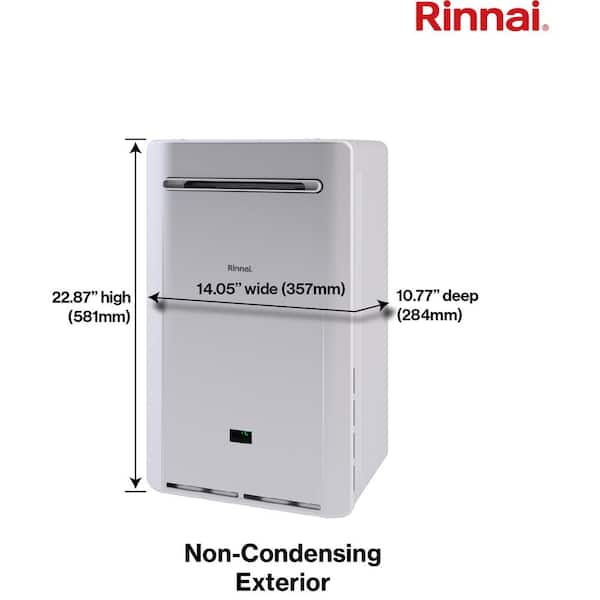 High Efficiency 6.6 GPM Residential 160,000 BTU Exterior Natural Gas Tankless Water Heater with Recirculating Pump