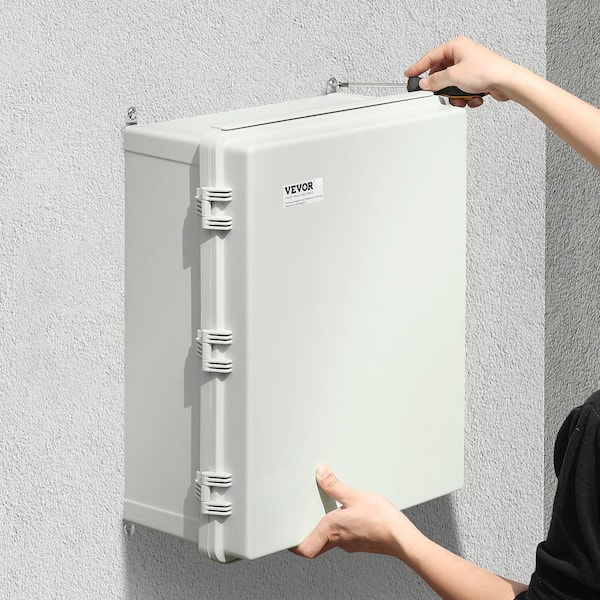 20.87 in. x 16.92 in. x 7.87 in. Outdoor Electrical Junction Box ABS Plastic Electrical Box w/IP67 Dustproof Waterproof