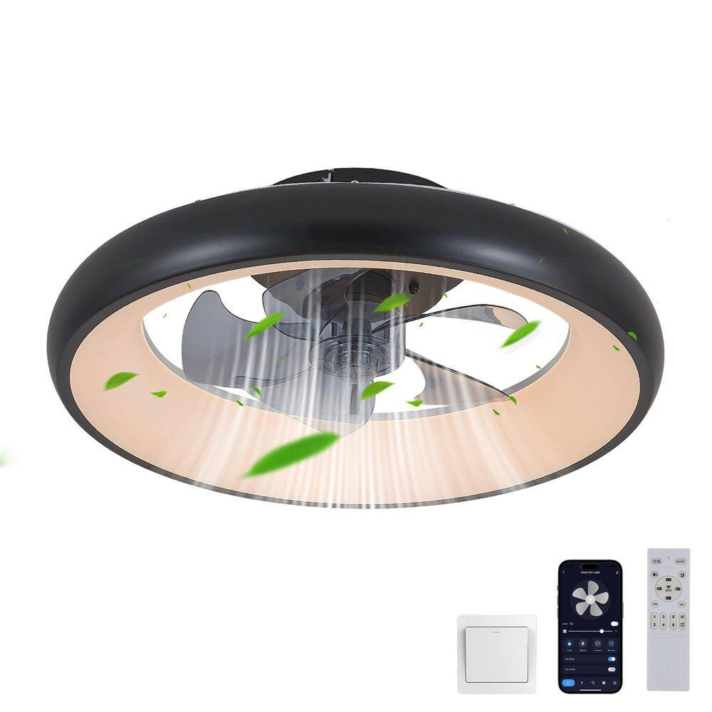 19.7 in. Indoor Smart Black LED Ceiling Fan Light-Dimmable and Adjustable Color Temperature, APP and Remote Control price history on PriceWatchPro