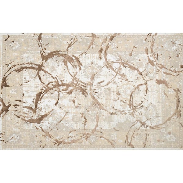 Penina Abstract Bronze 8 ft. x 11 ft. Area Rug