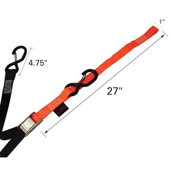 1″ x 15′ – 1300 lb., Soft Grip Ratchet Straps/Hooks