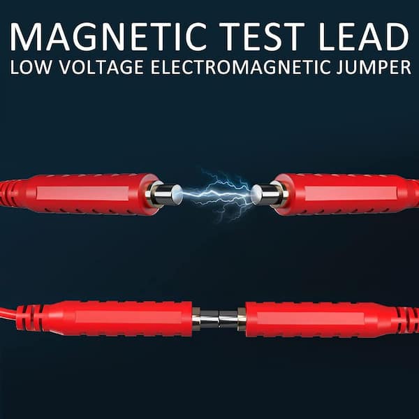 Sumnacon Magnetic Jumper Wires - 6pc Silicon Soft Flexible Magnetic Leads For Testing 30VAC 5A 20AWG Jumper Test Wires For HVAC Professionals