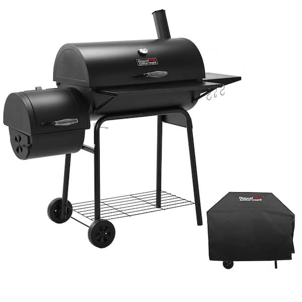 Royal Gourmet Charcoal Grill with Offset Smoker and Side