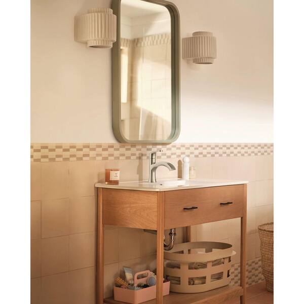MOEN Karis Single Hole Single Handle Bathroom Faucet in Spot