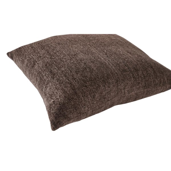Better Trends Enrich Collection Gray 100% Polyester 50 in. x 60 in. Throw  and 18 in. x 18 in. Square Decorative Pillow THEN5060GR - The Home Depot