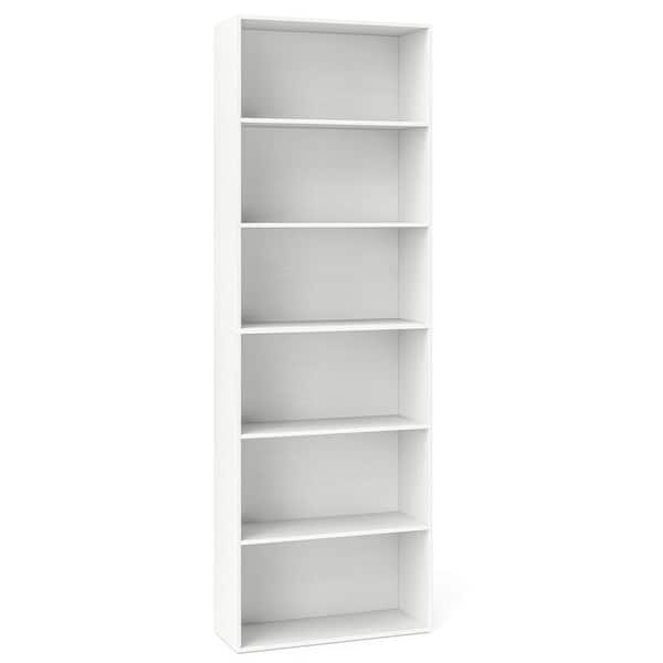 Bunpeony 6-Tier Bookcase with 6 Open Shelves and Anti-Toppling Kits ...