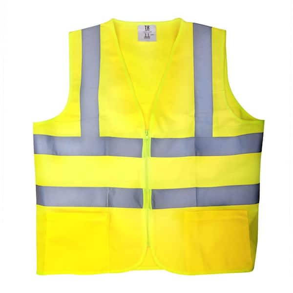 TR Industrial Medium Yellow High Visibility Reflective Class 2 Safety Vest